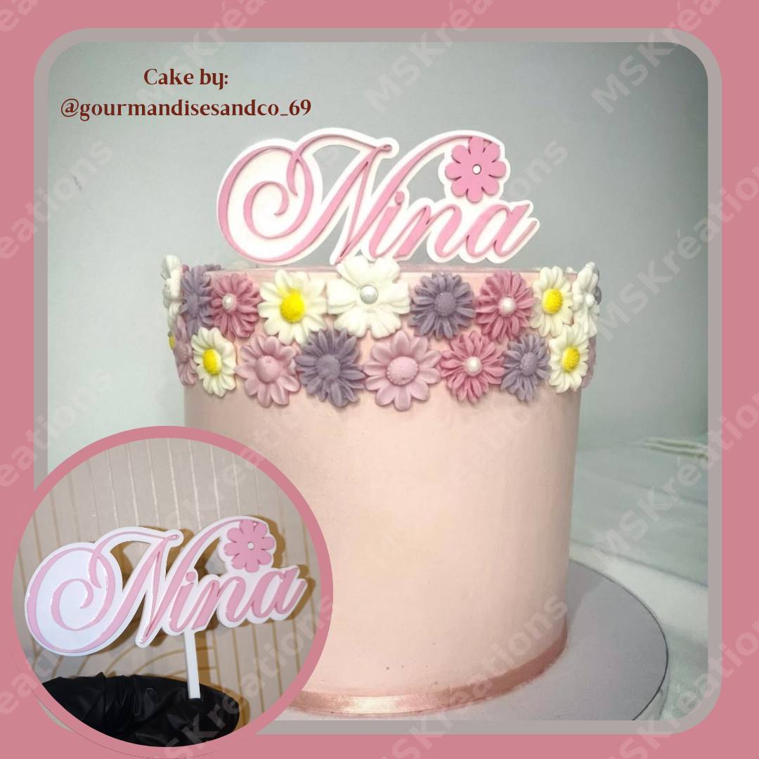 Caketopper Doublé Fleur #1