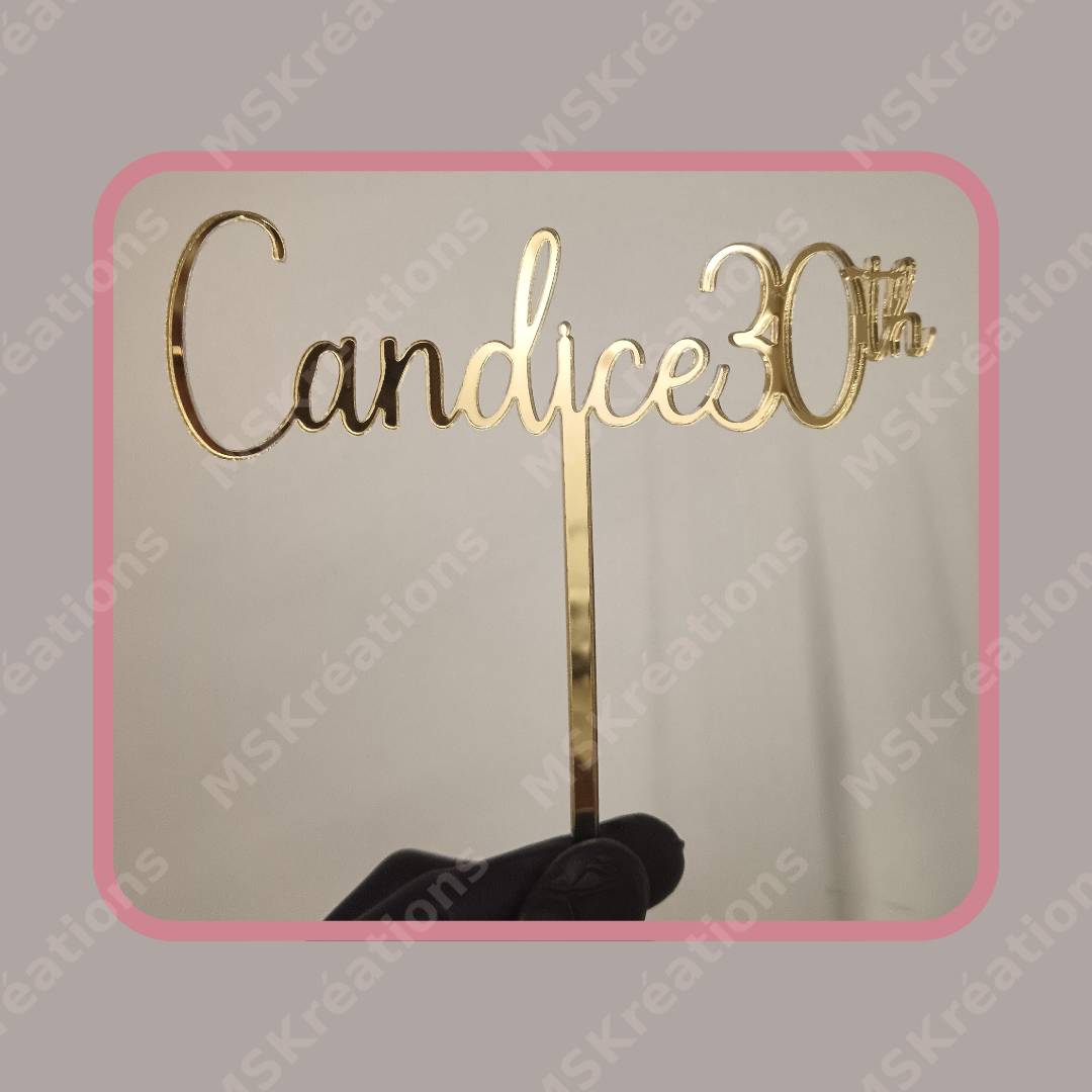 CakeTopper Prénom Age th