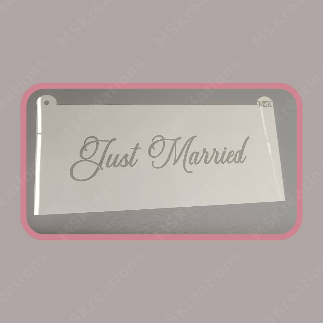 Pochoir / Stencil Just Married